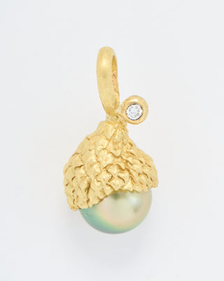 acorn tahiti pearl w/ diamond