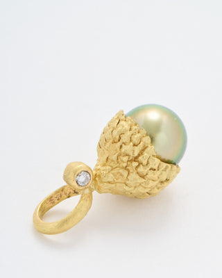acorn tahiti pearl w/ diamond