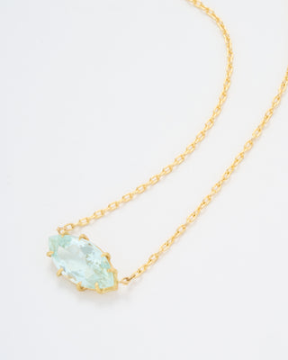 aquamarine navette gem necklace
