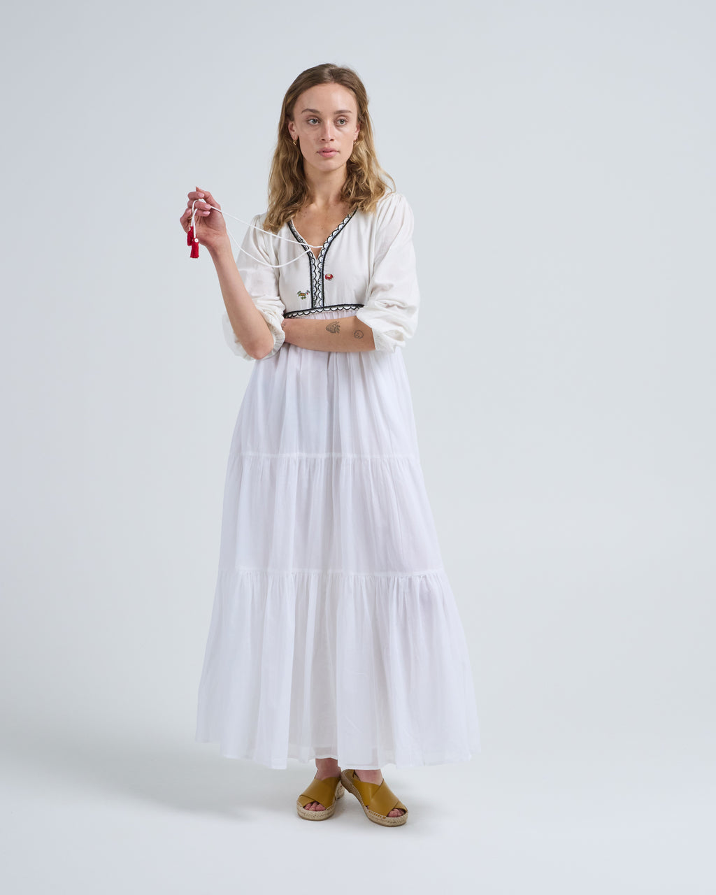 Nikasha Azo Free Cotton Gauze Dress White Nikasha Azo Free Cotton Gauze Dress White