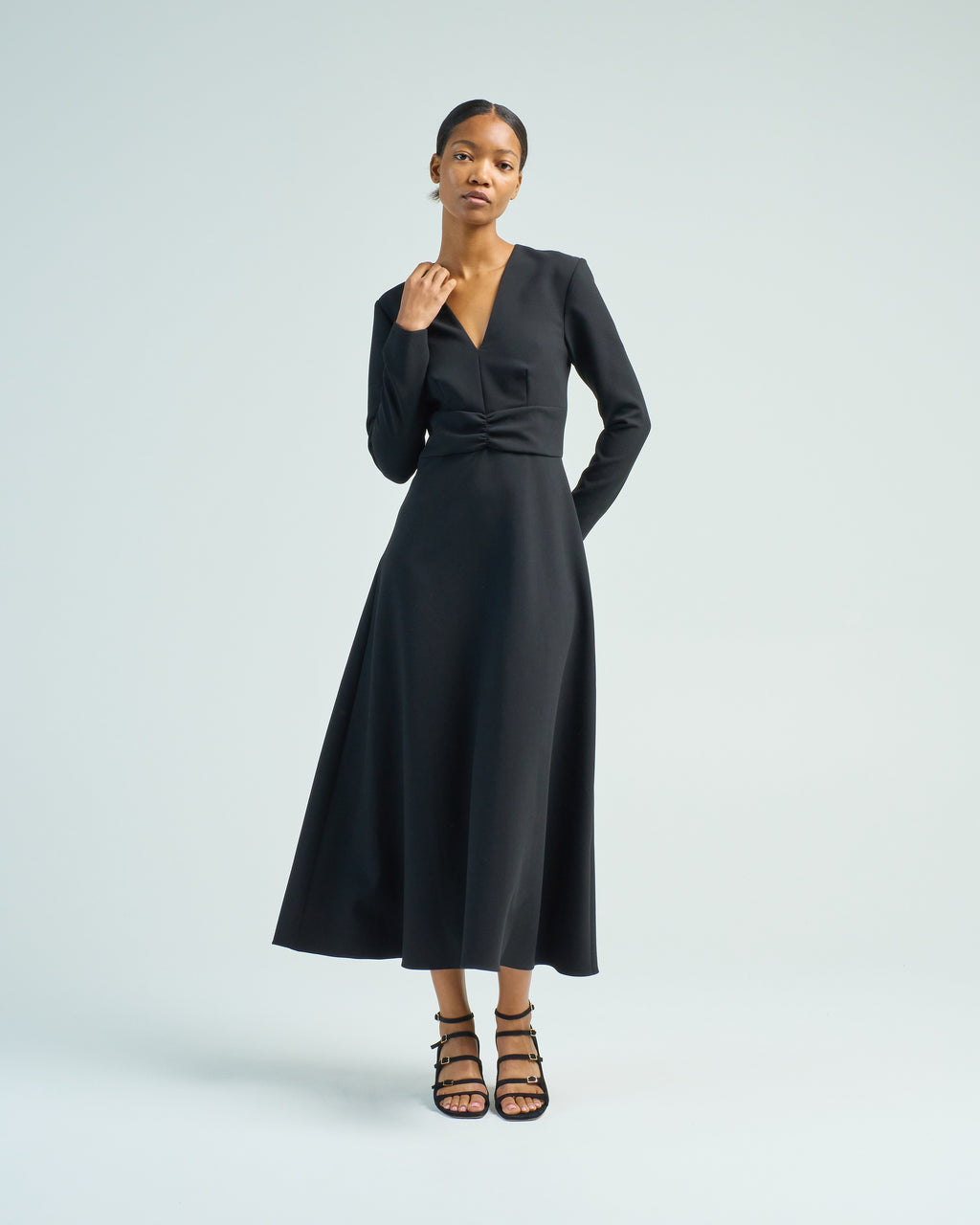 caruso midi dress black E. Stott Cruz Midi Dress Black