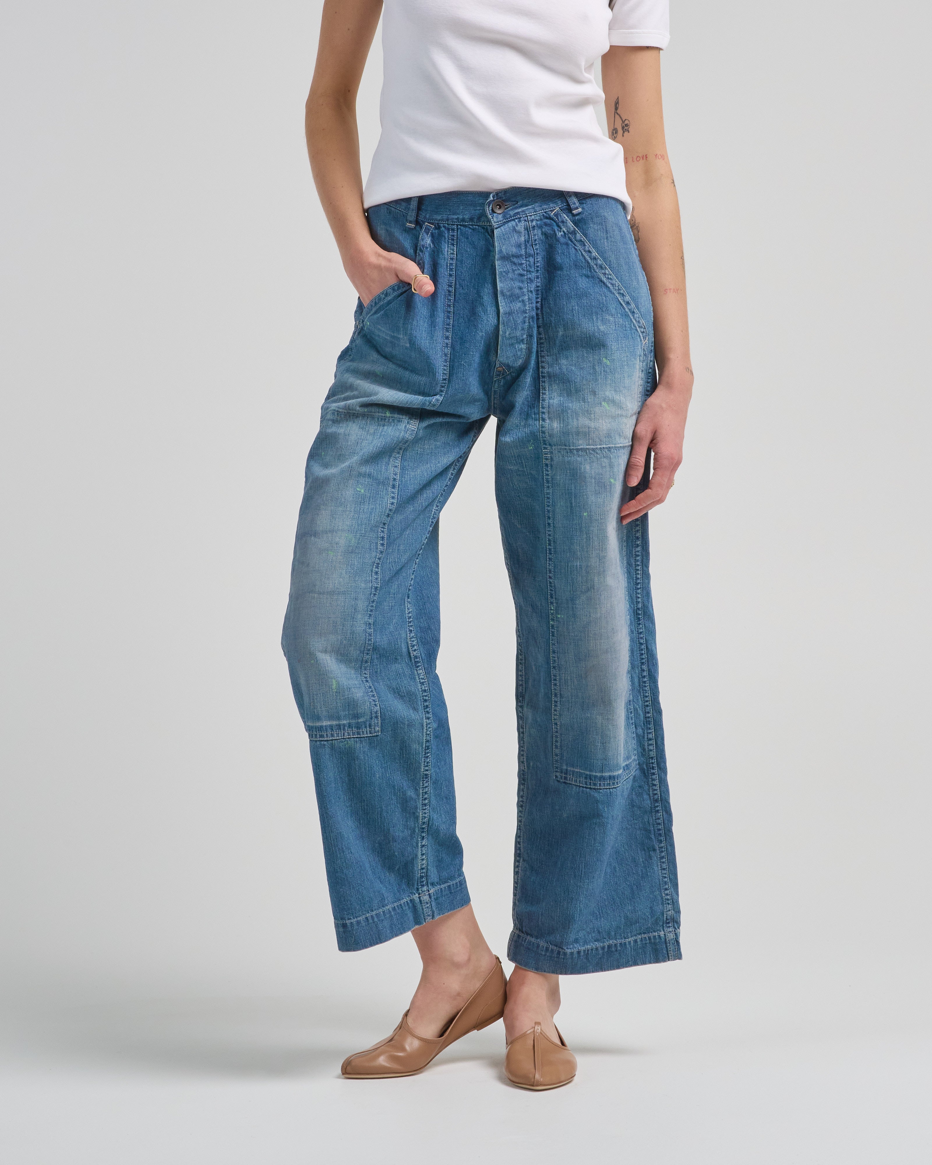 Chimala Denim Double Knee Painter Pants Splushed Medium