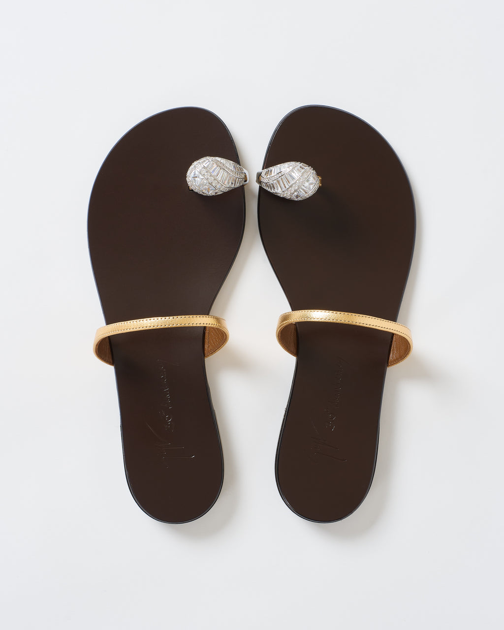 Giuseppe Zanotti Flat Sandal W/Toe Ring Gold display picture 1