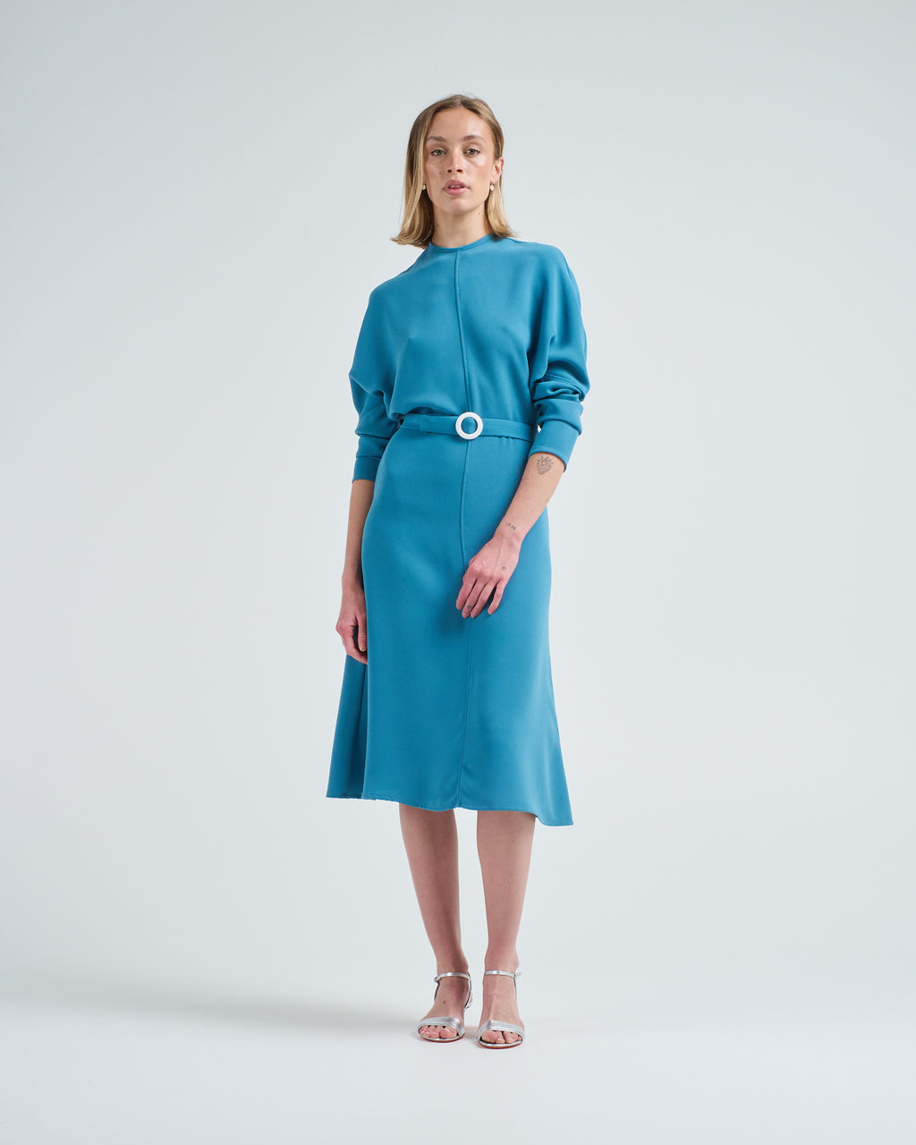 Edeline Lee Georgette Dress Cornflower