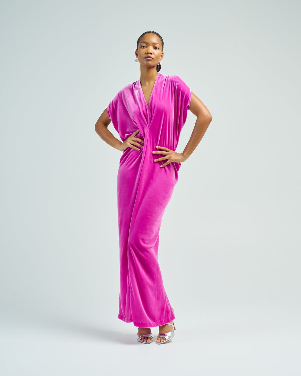 Zero Maria Cornejo Long Issa Dress Fuchsia