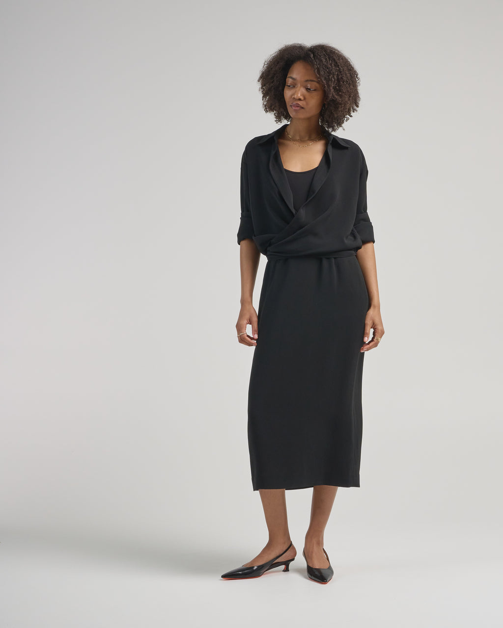chinese dress ladies Lafayette 148 Ls Convertible Maxi Dress Black