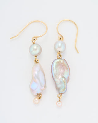 mixed pearl earrings ofk