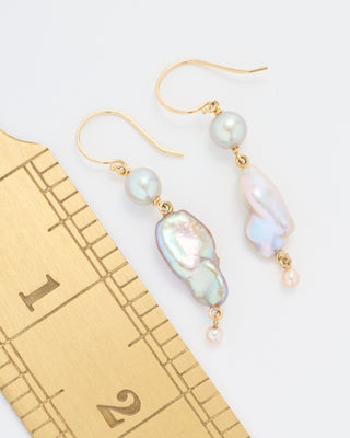 mixed pearl earrings ofk