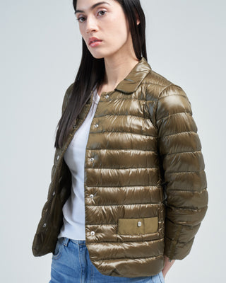 nylon ultralight short snap front jacket