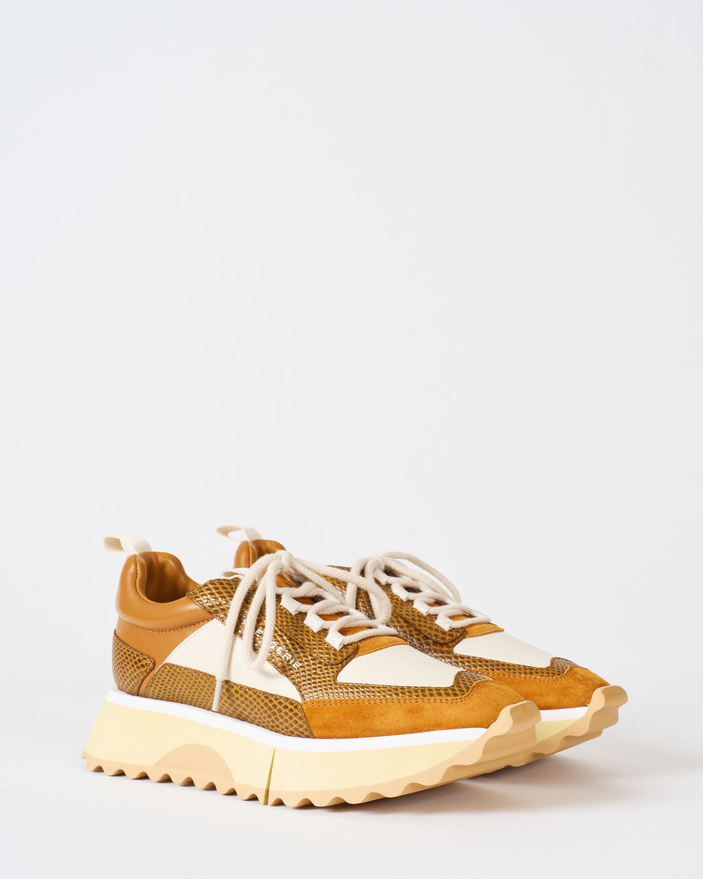 Robert Clergerie Opus Sneaker Embossed Gobi/White display picture 3
