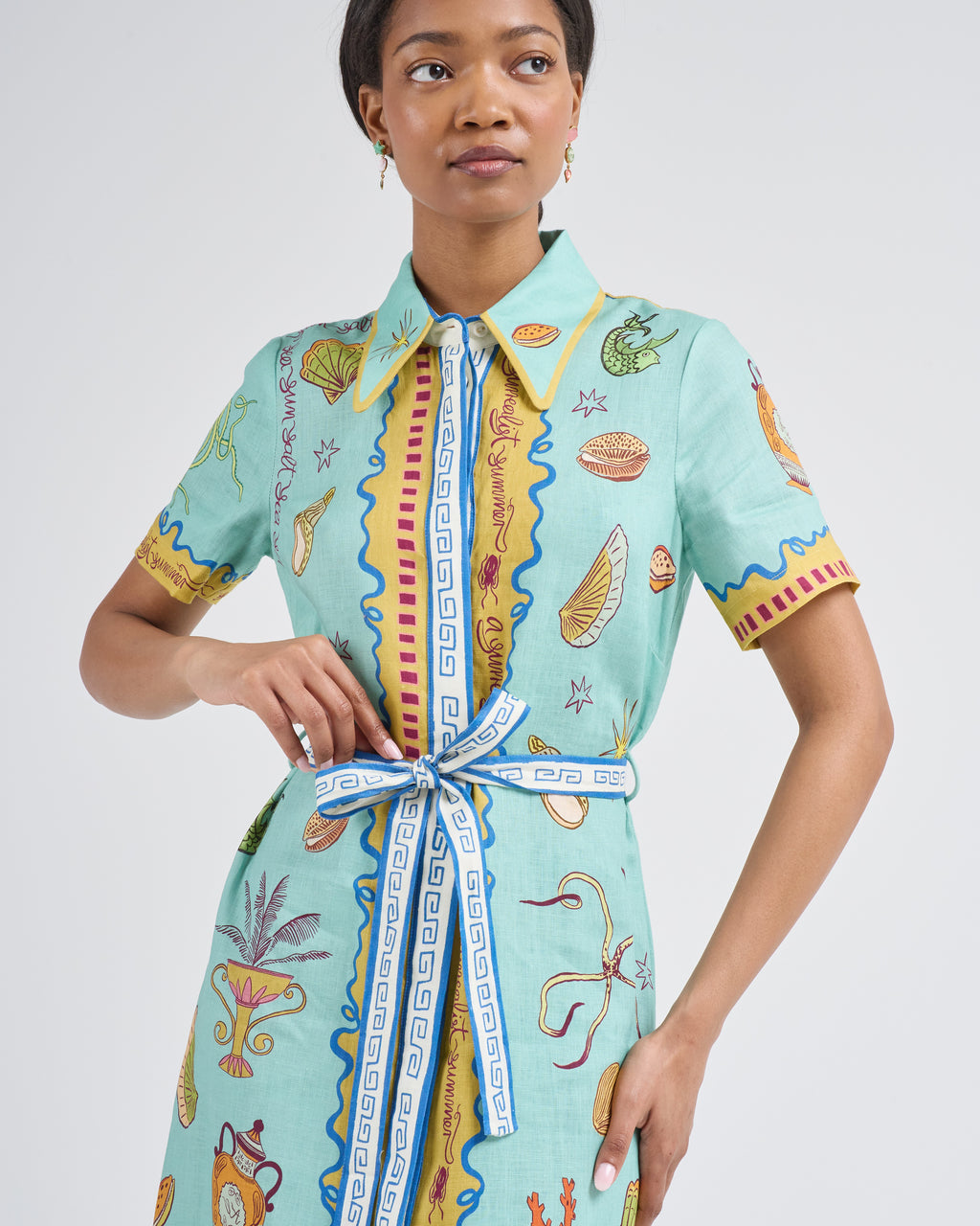 Alemais Surrealist Summer Shirtdress Multi Alemais Surrealist Summer Shirtdress Multi