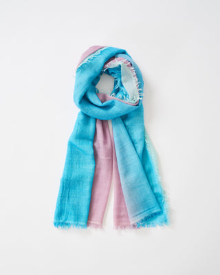 wool/silk gauze shawl w/ stripes