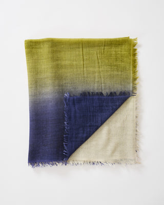 wool/silk gauze shawl w/ stripes