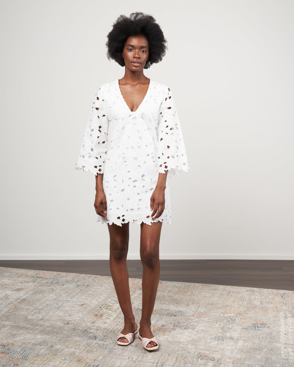 Cara Cara Annabelle Dress Scalloped Floral Eyelet White Sfew Cara Cara Annabelle Dress Scalloped Floral Eyelet White Sfew
