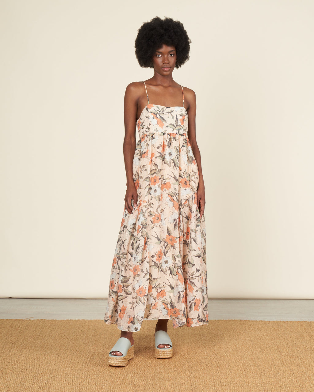 astrid floral maxi dress Ulla Johnson Astrid Dress Alabaster
