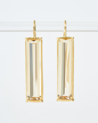 champagne citrine prism earrings