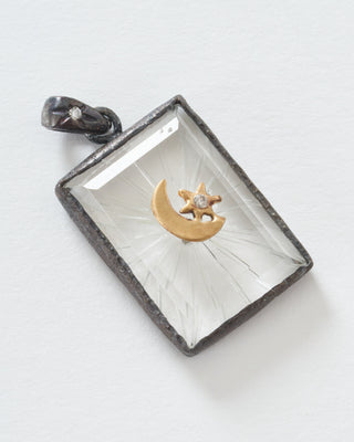 crescent star on small tag charm