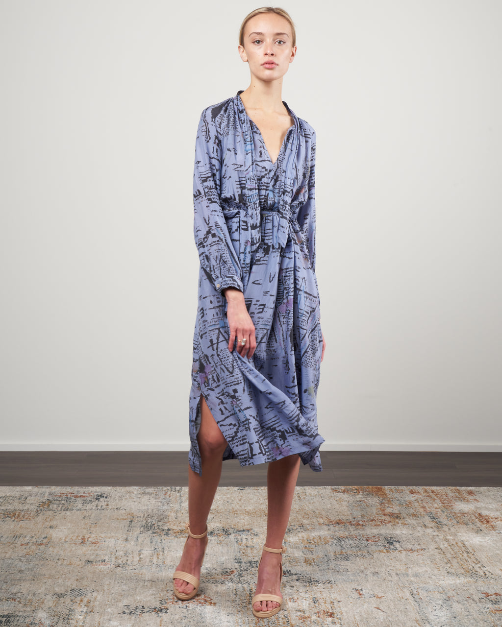 good vibes maxi dress Forte Forte Abito Habotai Seta Stampa 