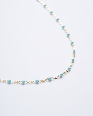 jade bead necklace- yellow gold