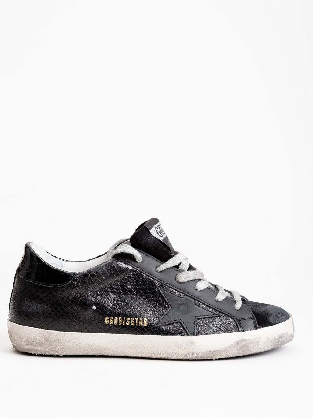 Golden Goose Superstar Black Snake Leather-Black Star