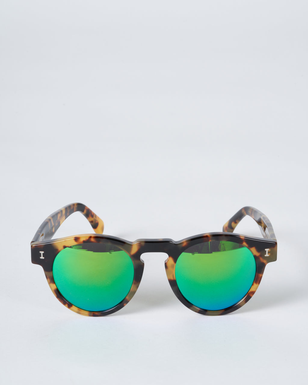 Illesteva Leonard Tortoise With Green Mirror display picture 2