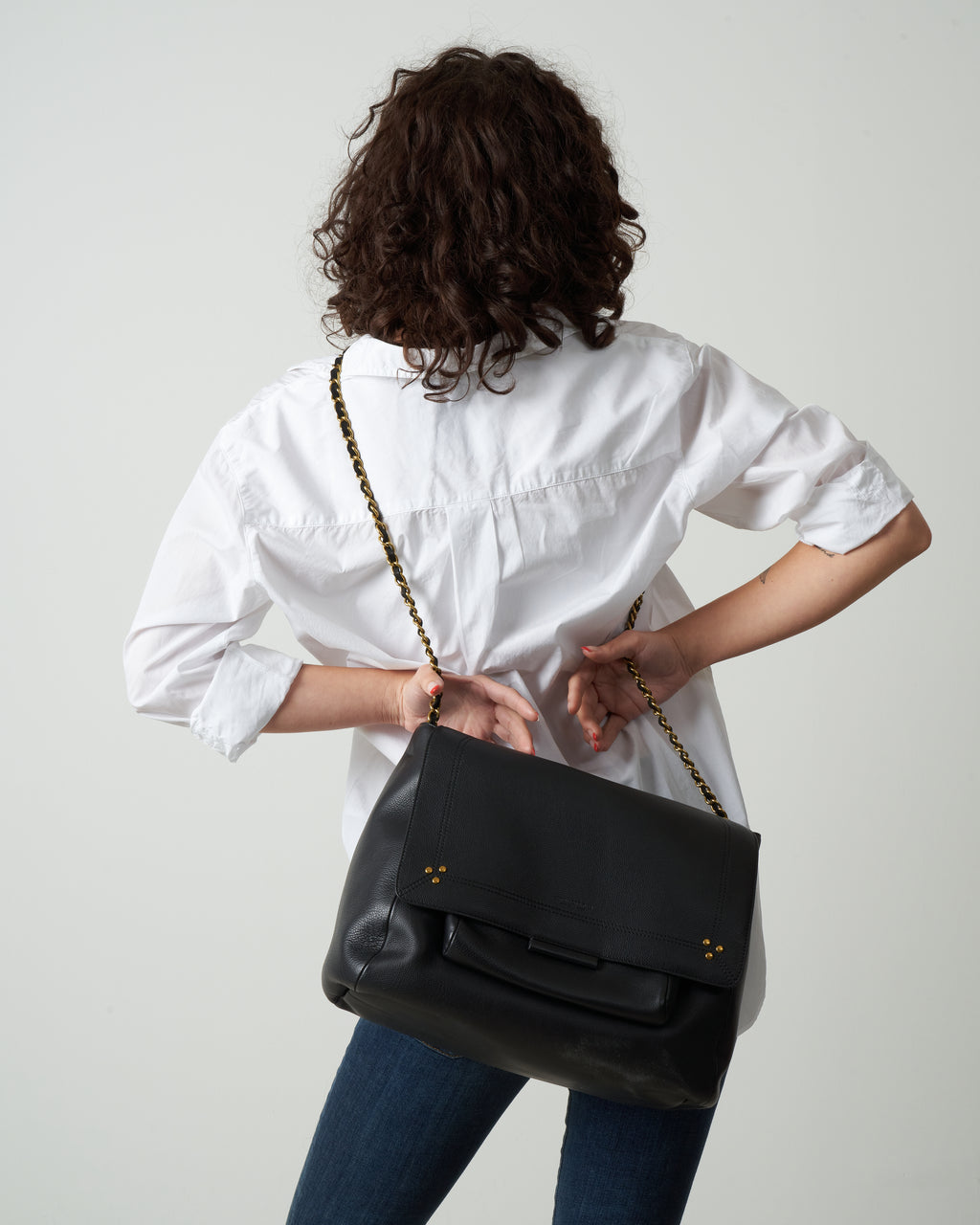 Jerome Dreyfuss Lulu Xl Shoulder Bag Noir Brass1