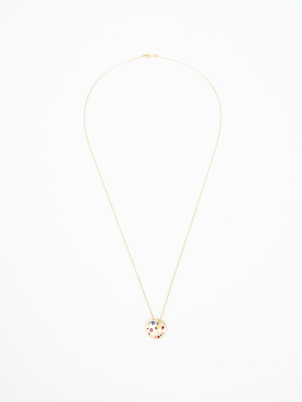 Polly Wales Spinning Disc Necklace Rainbow