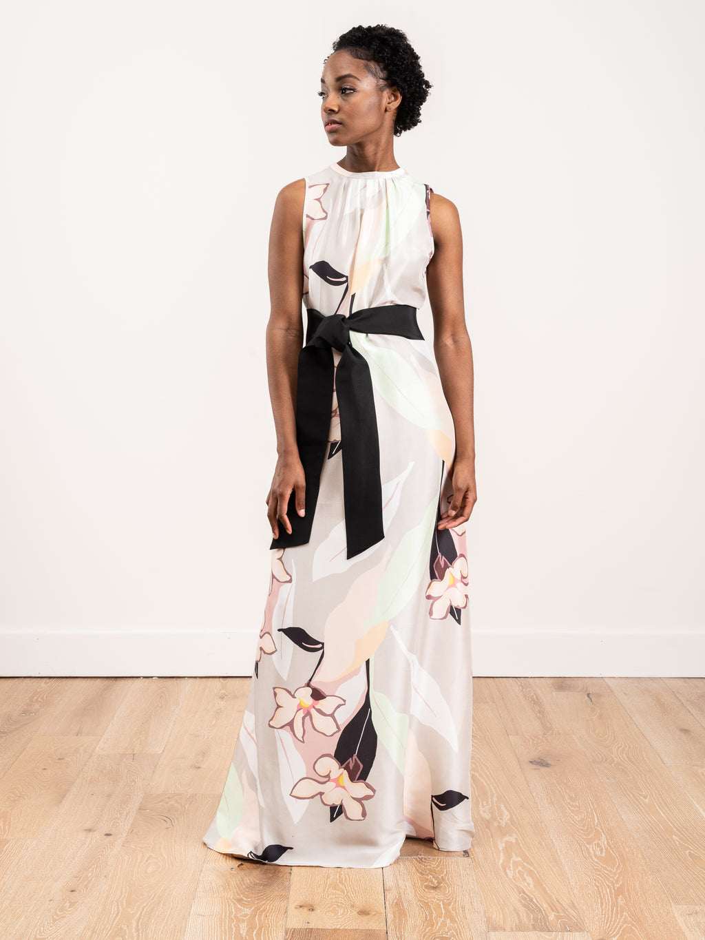 Psophia Long Flower Dress Floral Multi