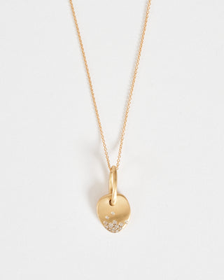 urban winter mini necklace - gold/champagne diamonds