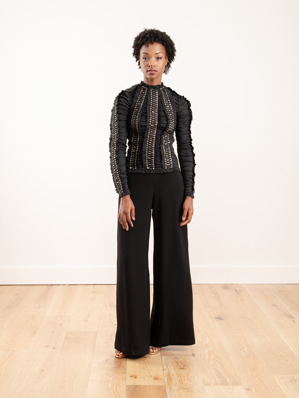 Zimmermann Espionage Lace-Up Bodice Black