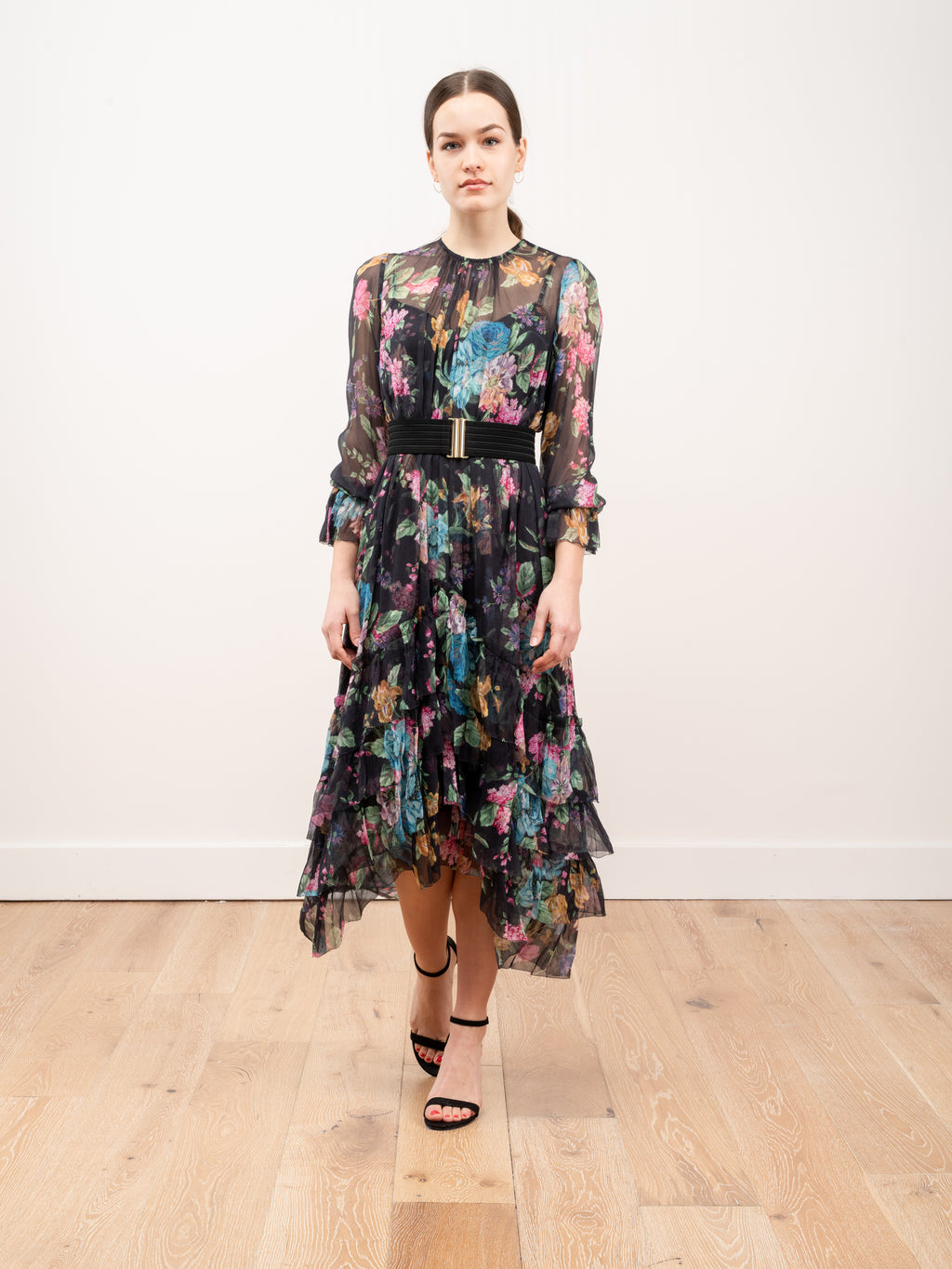 zimmermann ninety six pleated dress Ninety-Six' Silk Tie-Neck Dress, Size 3
