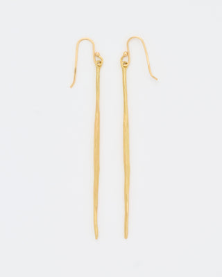 18k gold matchstick dangle earring