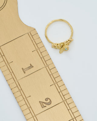 18k gold ring with bird