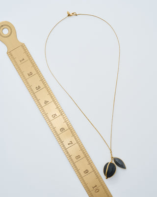 18kt gold night seed and lilac on cord