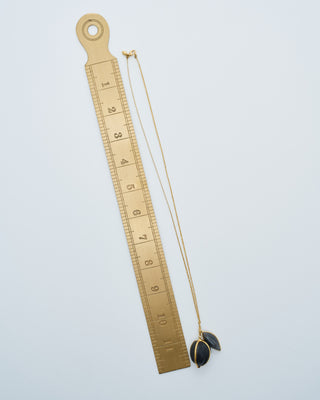 18kt gold night seed and lilac on cord