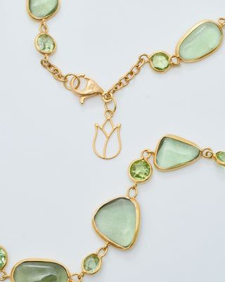 18kt gold pstm myanmar tender full stone necklace