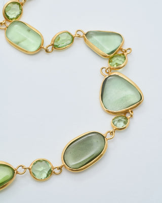 18kt gold pstm myanmar tender full stone necklace