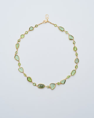 18kt gold pstm myanmar tender full stone necklace