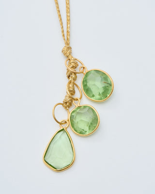 18kt gold pstm myanmar tender triple pendants on cord