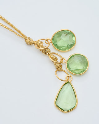 18kt gold pstm myanmar tender triple pendants on cord