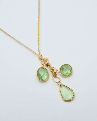 18kt gold pstm myanmar tender triple pendants on cord