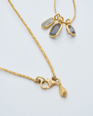 18kt gold the middle path colette set triple pendants on cord
