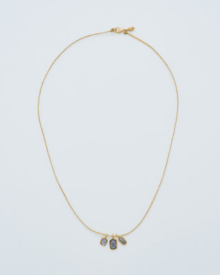 18kt gold the middle path colette set triple pendants on cord