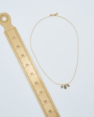 18kt gold the middle path colette set triple pendants on cord
