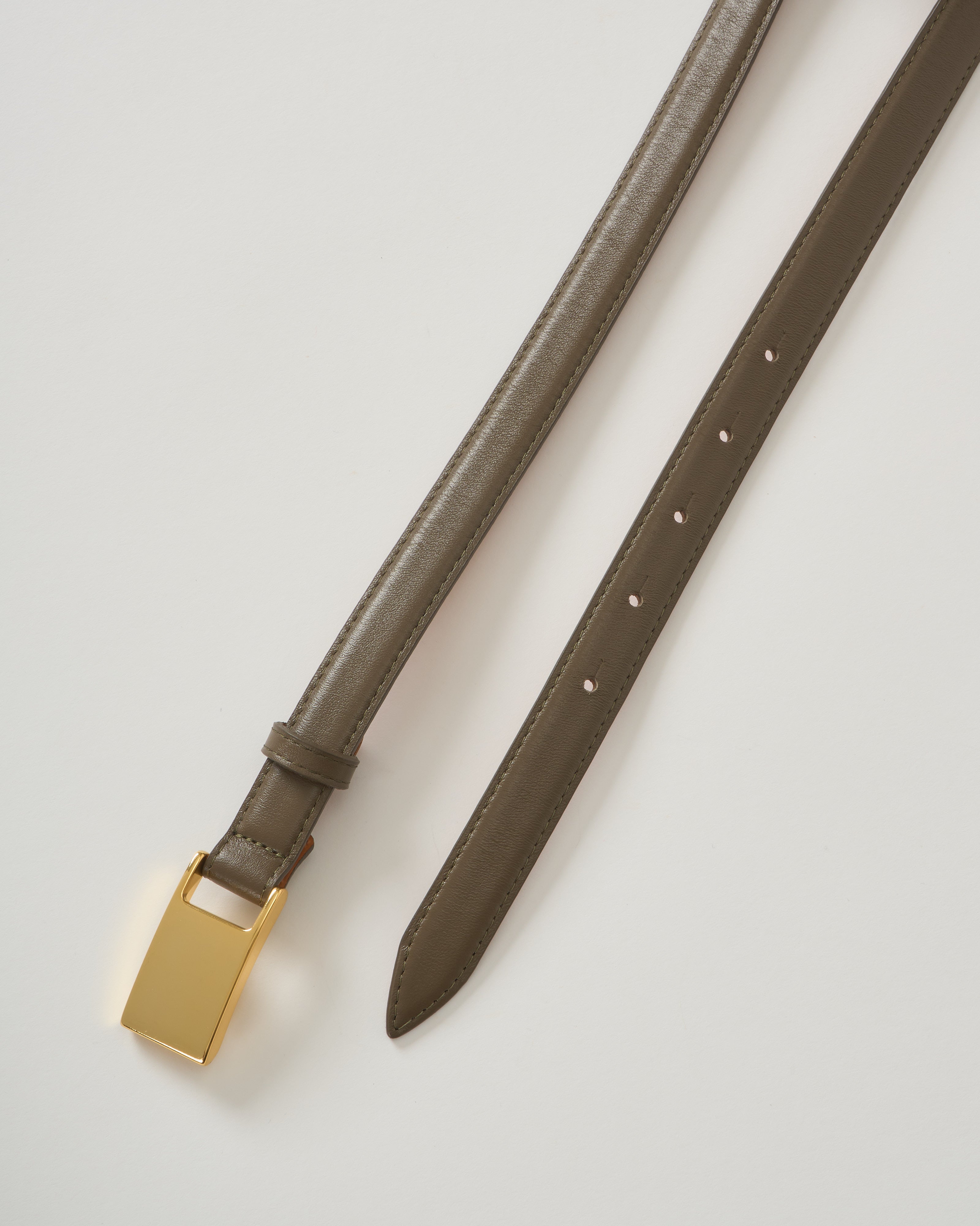 Maison Boinet 20Mm Belt In Nappa Leather Lined Crust Leather Caribou