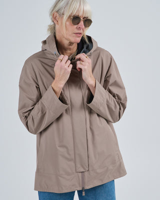 2 layer windstopper easy high low fingertip length jacket with hood