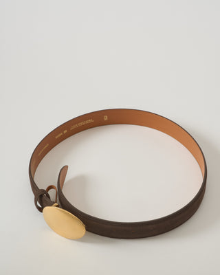30mm belt in nubuck leather lined crust leather