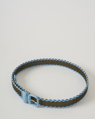 30mm hand braided belt w/ leather covered buckle