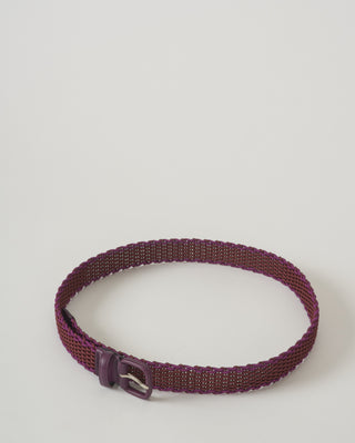 30mm hand braided belt w/ leather covered buckle