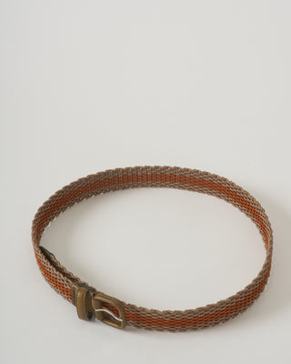 30mm hand braided belt w/ leather covered buckle